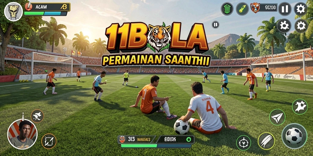 Tampilan gameplay seru dari 11BOLA dengan elemen interaktif.