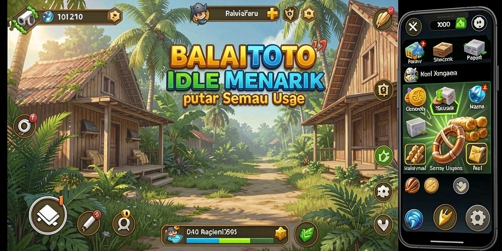 Screenshot gameplay BAITALOTO menampilkan aksi memukau dalam game Idle.