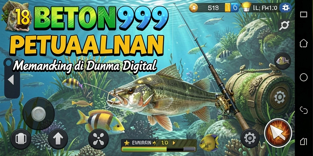 Tampilan gameplay BETON999 yang seru dan menegangkan saat memancing.