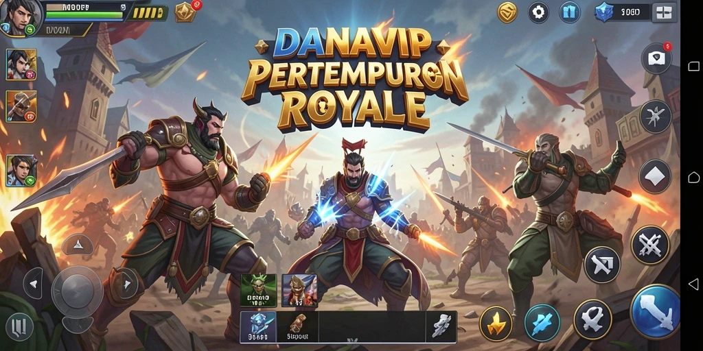 Tampilan gameplay epik dalam pertempuran royal di DANAVIP.