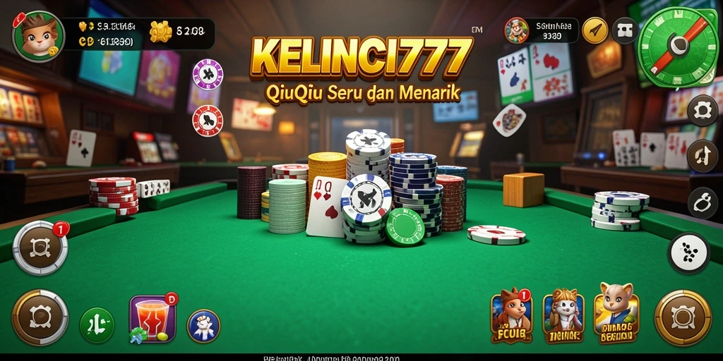 Tampilan gameplay seru dari KELINCI777 dengan kartu QiuQiu.