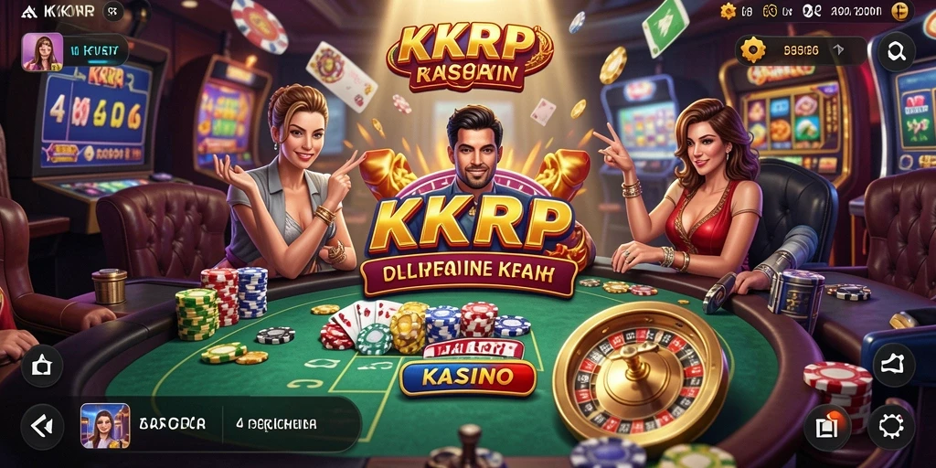 Tampilan gameplay menarik dari KKRP Kasino yang mendebarkan.