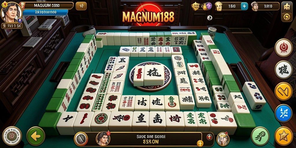 Screenshot menunjukkan gameplay seru MAGNUM188 di Mahjong.