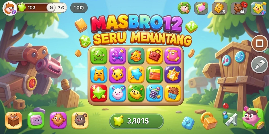 Tangkapan layar gameplay MASBRO12 yang seru dan berwarna-warni.