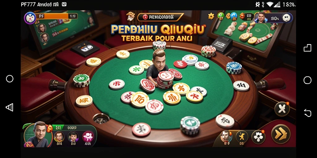 Screenshot utama PF777 menampilkan gameplay seru QiuQiu.