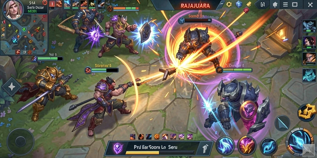 Screenshot gameplay seru RAJAJUARA dengan grafis menawan.