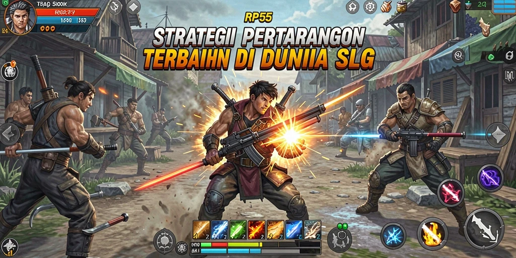 Tangkapan layar gameplay RP55 yang menarik dalam pertempuran strategi.