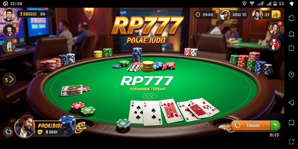 Screenshot menunjukkan serunya bermain Poker di RP777.