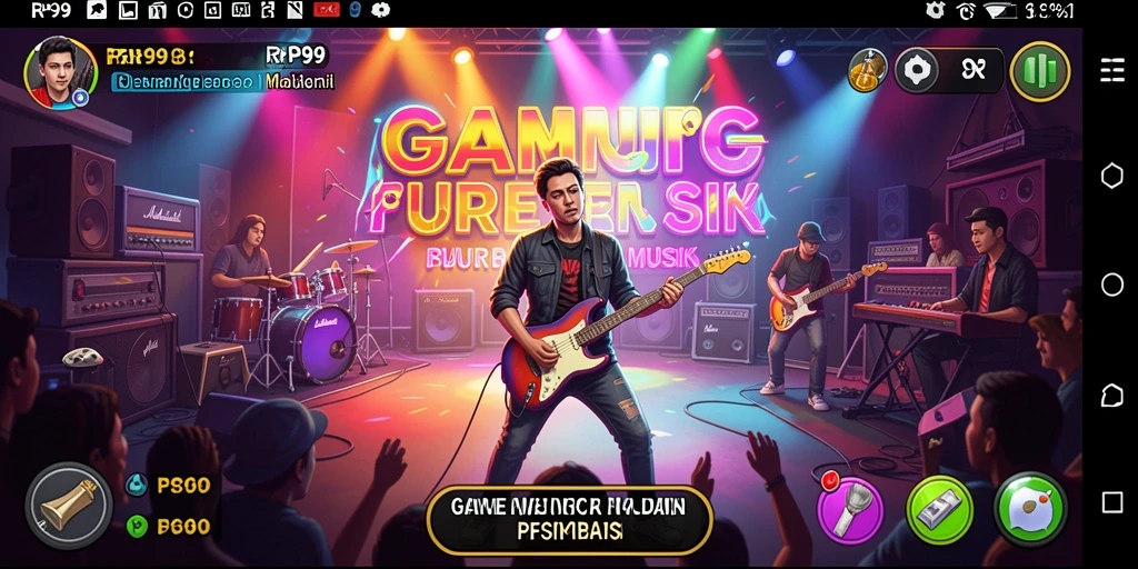 Tampilan permainan musik yang seru dan menarik dari RP99.