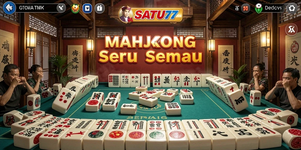 Tampilan gameplay SATU77 Mahjong yang menarik dan seru.