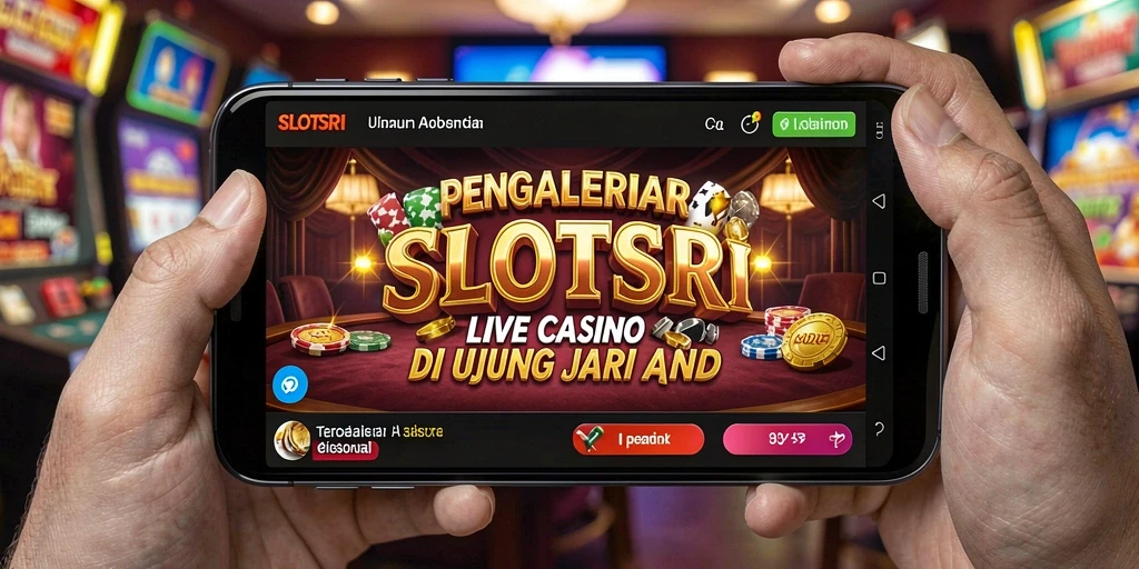 Screenshot gameplay nyata <strong>SLOTSRI</strong> yang menampilkan suasana kasino hidup.